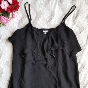 ✨️CL Ecote Sleeveless Ruffle Collar Strap Blouse Size L